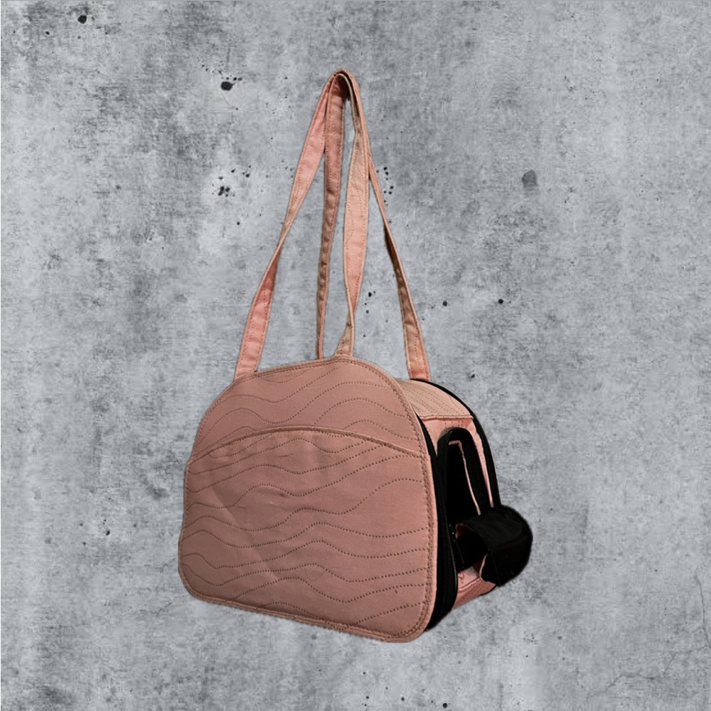 Pink pet carrier travel bag